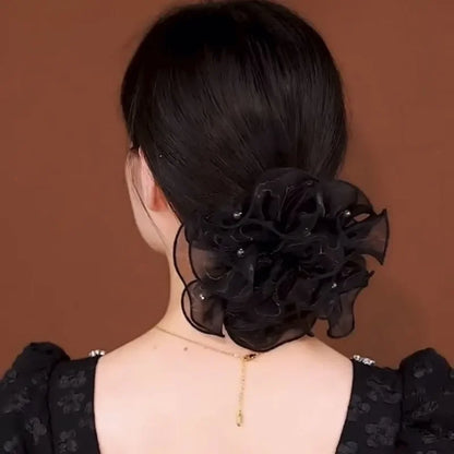 Women’s Double-Layer Floral Hair Scrunchie