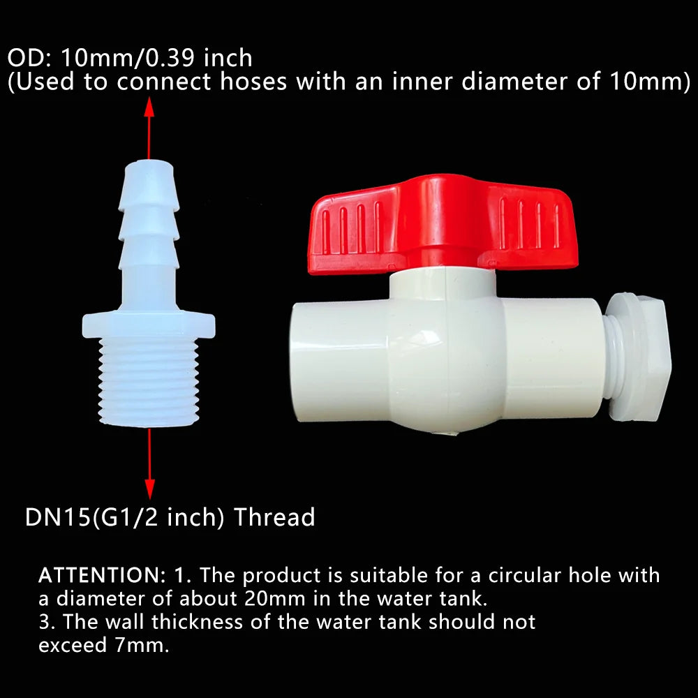 DN15 Water Tank Drain Valve with Hose Connector