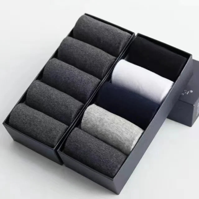 Men’s Cotton Business Crew Socks 10 Pairs