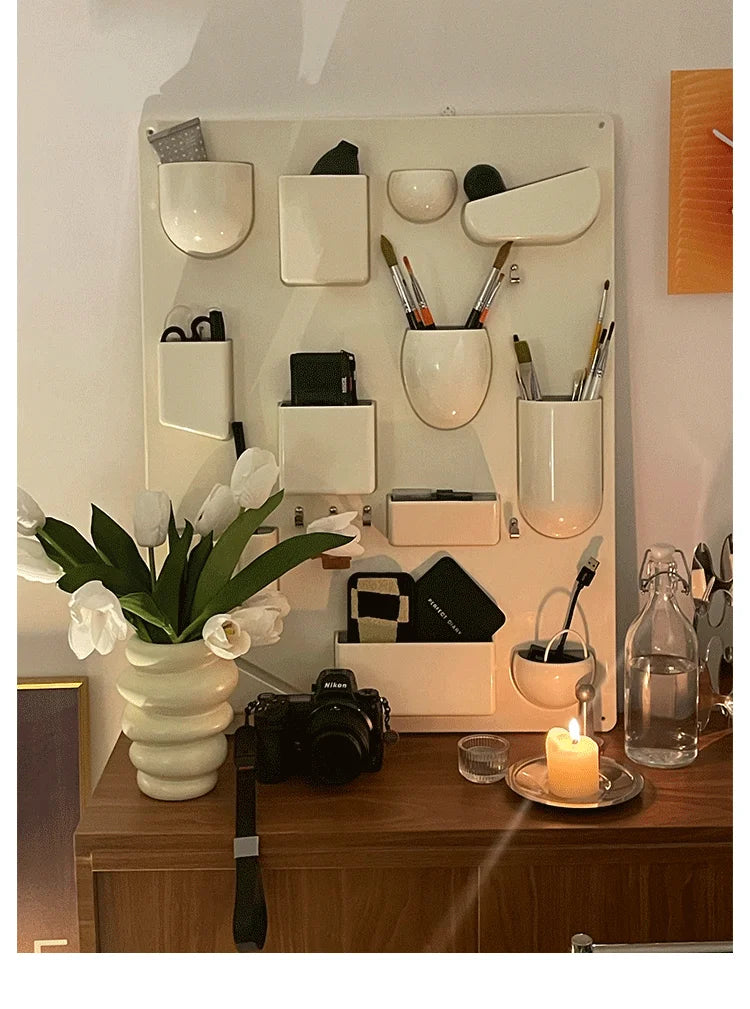 Wall-Mounted Modular Storage Organiser Board