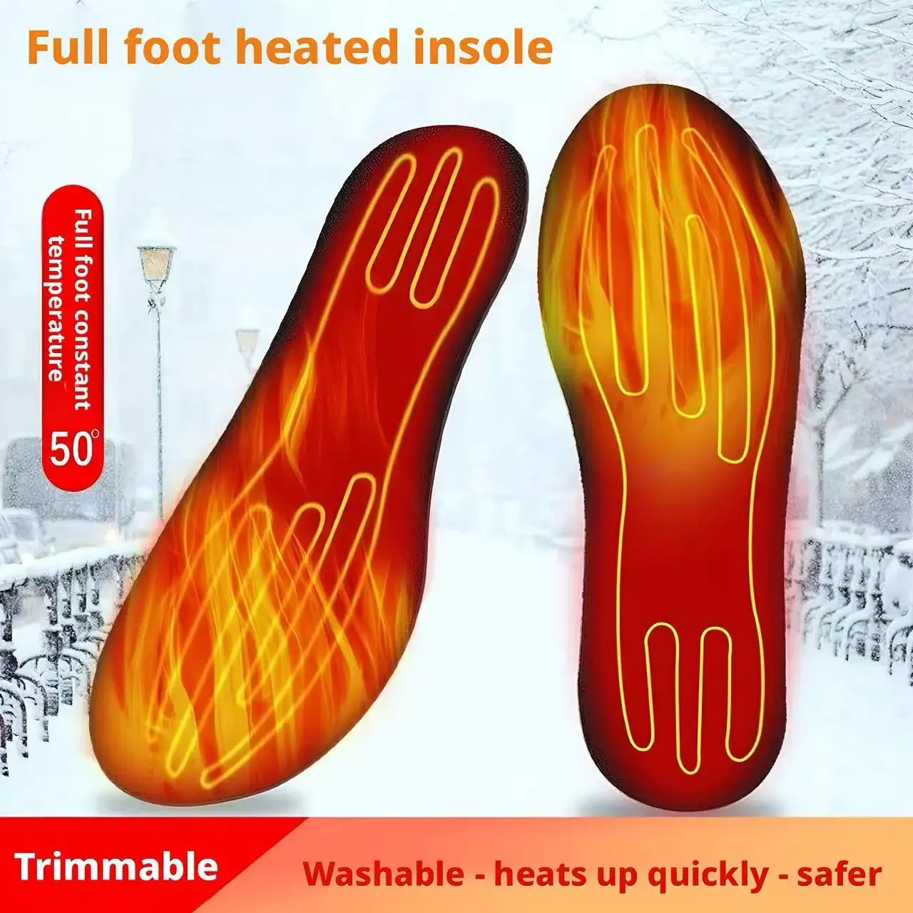 USB Heated Full Foot Insoles