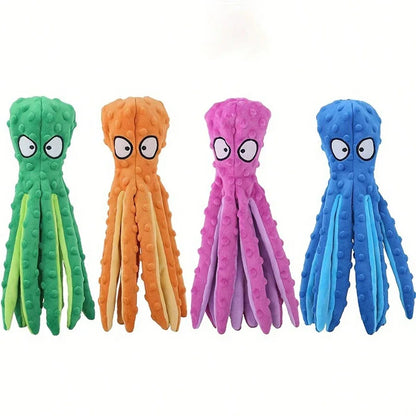 Stuffing-Free Octopus Squeaky Dog Toy