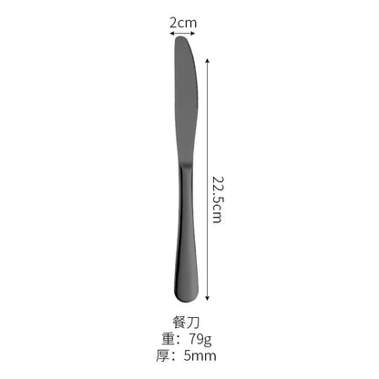 Black Stainless Steel Cutlery Set
