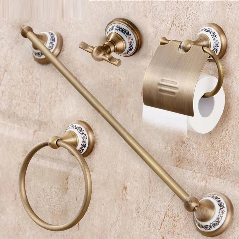 Solid Brass Bathroom Accessories Set