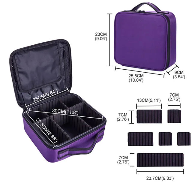 Professional Travel Makeup Organizer Case
