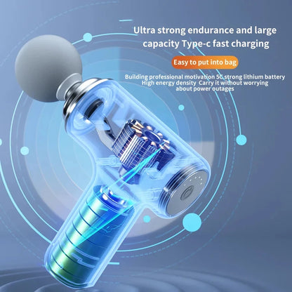Portable AI Fascia Massage Gun with 4 Massage Heads