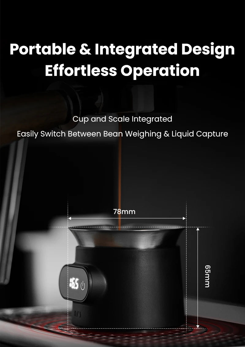 USB Rechargeable Coffee Scale with Stainless Steel Cup