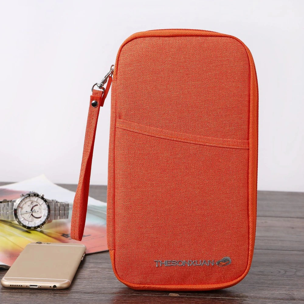 Family RFID Travel Passport Holder Bag
