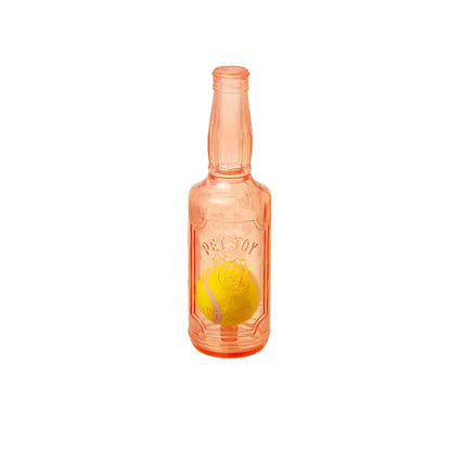 Dog TPR Beer Bottle Chew Toy with Tennis Ball