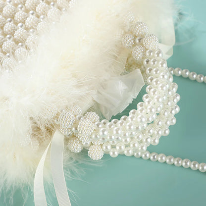 Pearl Beaded Evening Clutch Bag
