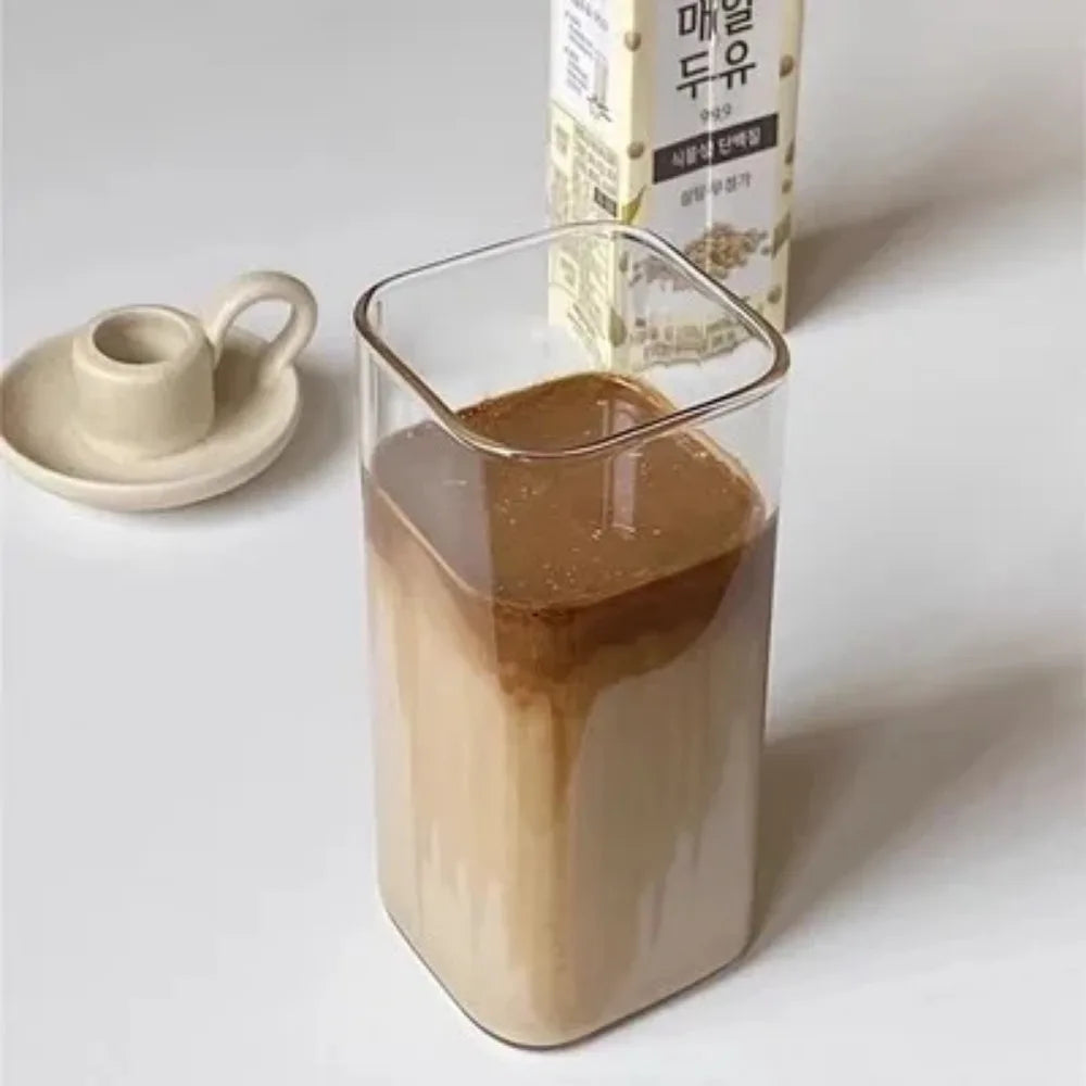 Square Glass Coffee Tumbler Set