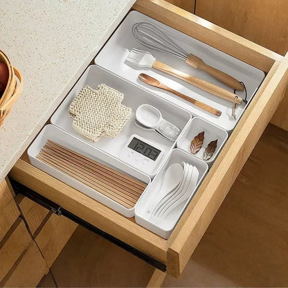 Interlocking Drawer Organizer Tray Set