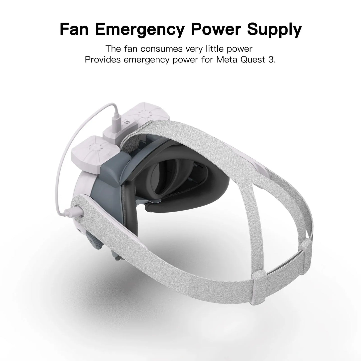 Meta Quest 3 Cooling Fan Face Interface with Magnetic Facial Cover