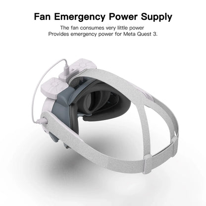Meta Quest 3 Cooling Fan Face Interface with Magnetic Facial Cover