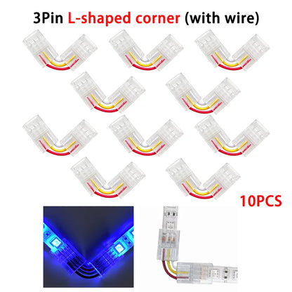 10mm Transparent LED Corner Connectors