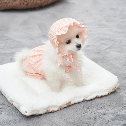 Plaid Dog Pajamas – Cute Full Body Pet Sleepwear with Feet