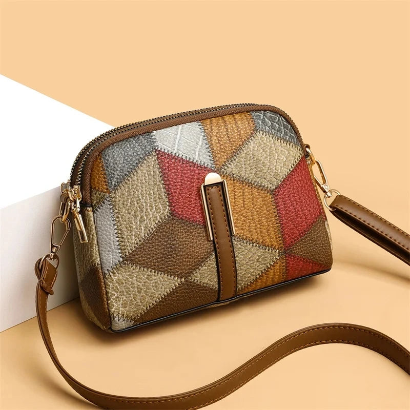 Women’s Designer Style Plaid Shoulder & Crossbody Tote Bag