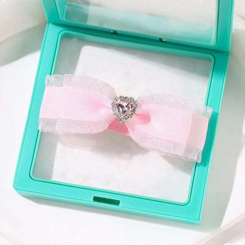 Pink Satin Pet Hairpin
