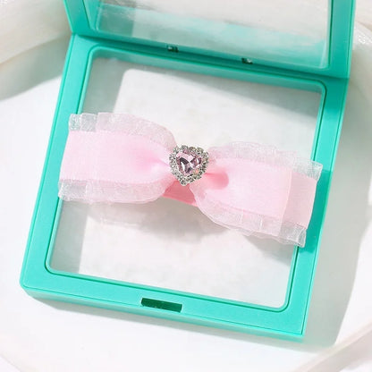 Pink Satin Pet Hairpin