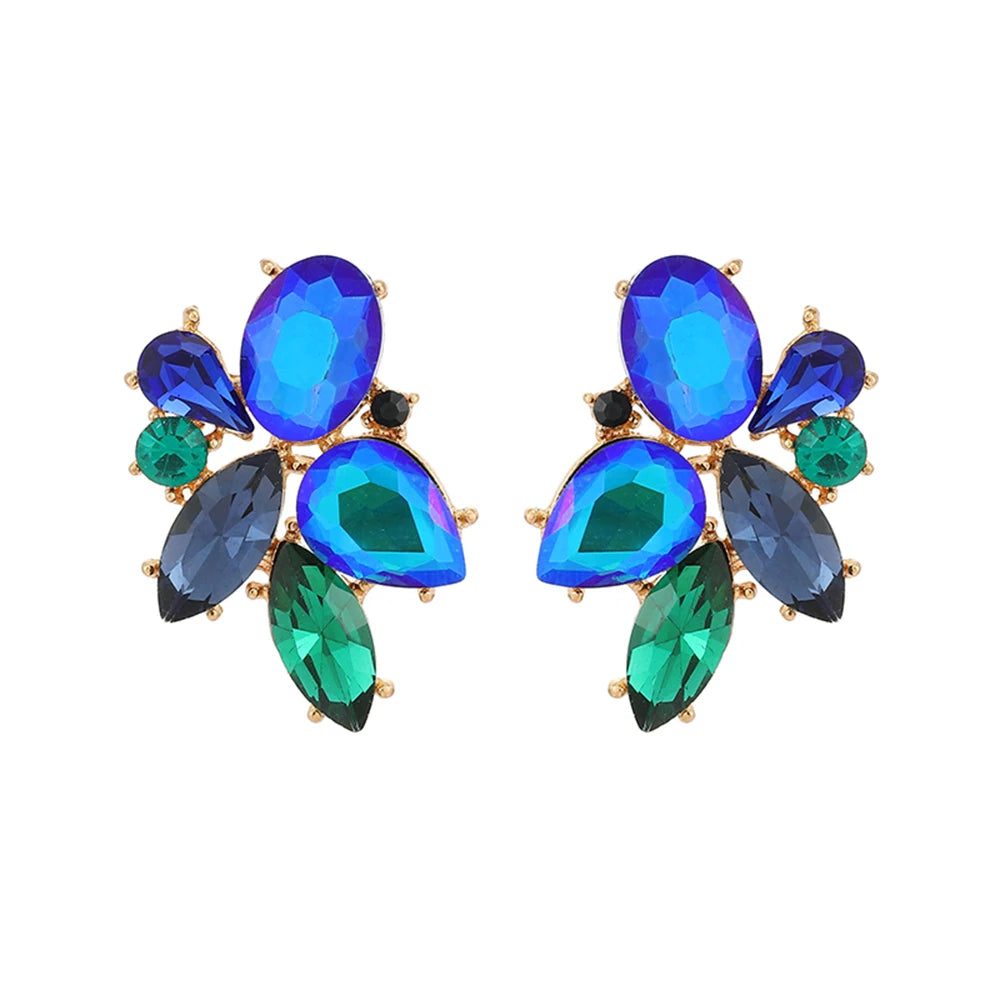 Colorful Crystal Charm Earrings