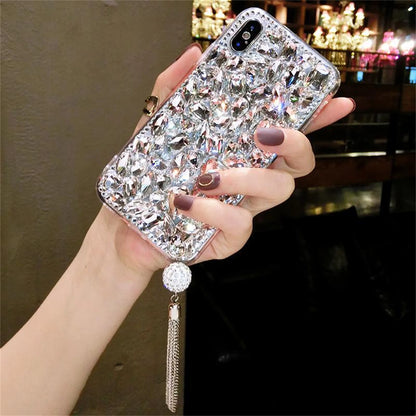 Crystal Diamond Soft Phone Case Cover for iPhone, 15, 13, 14, 12, 11 Pro, X, 7, 8 Plus