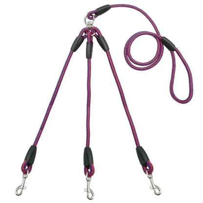 Adjustable 3-Way No-Tangle Dog Leash