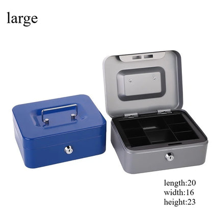 Portable Lockable Metal Cash Box