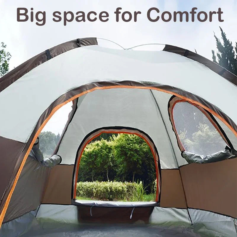 Automatic 4-Season Family Camping Tent for 3–4 People
