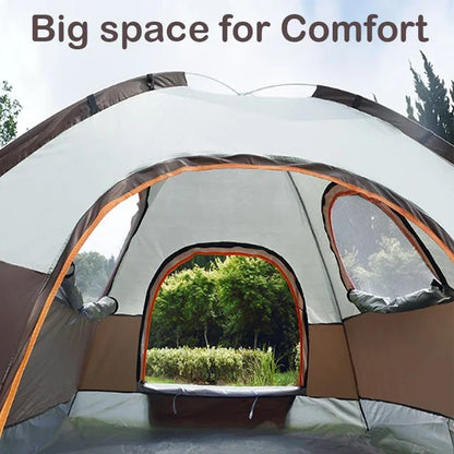 Automatic 4-Season Family Camping Tent for 3–4 People
