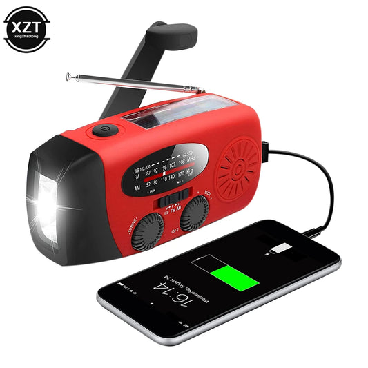 Mini Portable AM/FM Radio With Multifunctional Flashlight