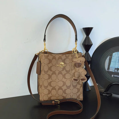 Medium PU Bucket Crossbody Bag
