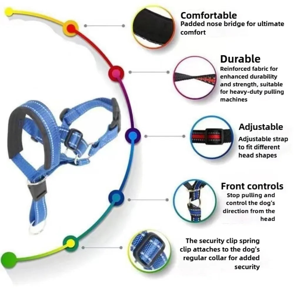 Adjustable Dog Muzzle Training Leash