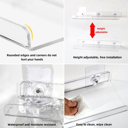Wall-Mounted Acrylic Storage Rack