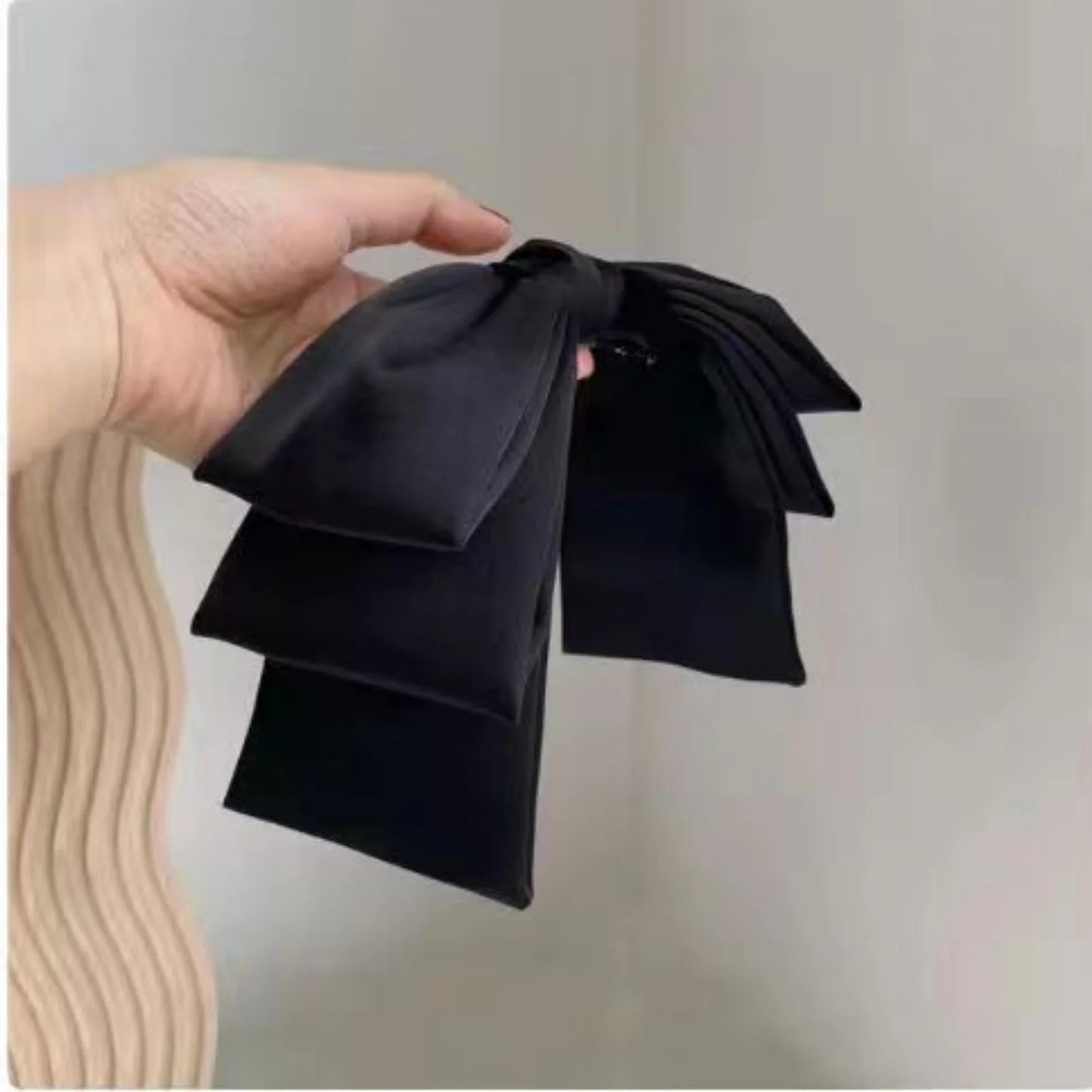 Large Satin Hair Bow Clip