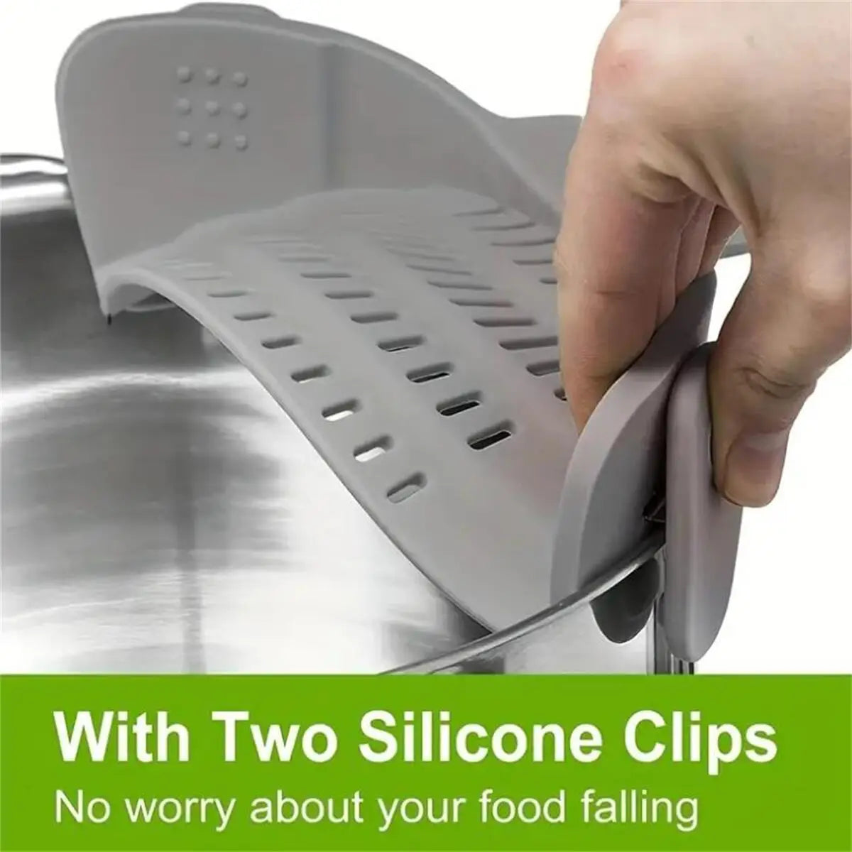 Adjustable Silicone Kitchen Colander Clip