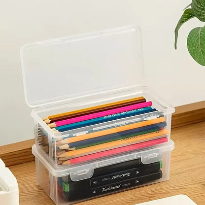 4PCS Large Transparent PP Storage Boxes with Lids