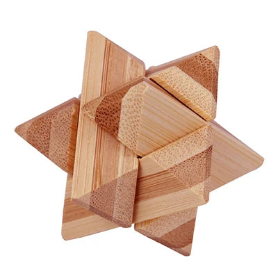 Wooden Kong Ming & Lu Ban Lock 3D Brain Teaser Puzzle