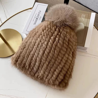 Women’s Natural Mink Fur Winter Hat