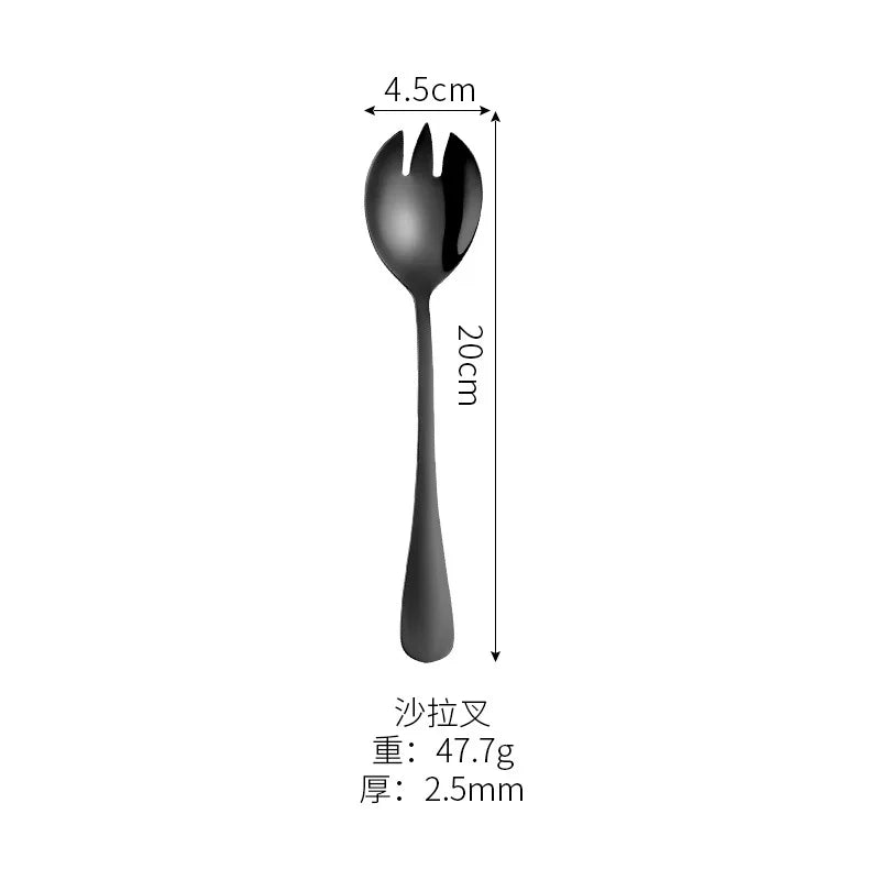 Black Stainless Steel Cutlery Set