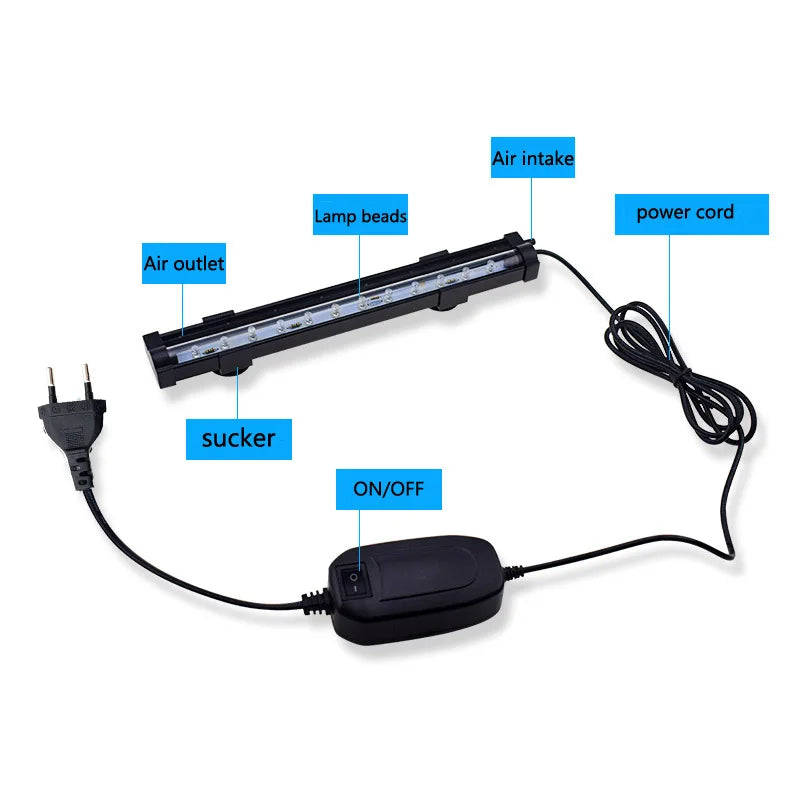 Practical Household Accessory – LED Air Bubble Light Aquarium Fish Tank – pp