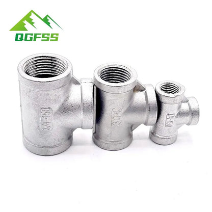 304 Stainless Steel BSP Female Thread Equal Tee Pipe Fitting