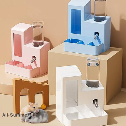 2-in-1 Automatic Hamster Feeder & Water Dispenser
