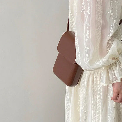 Mini PU Leather Flap Crossbody Phone Bag