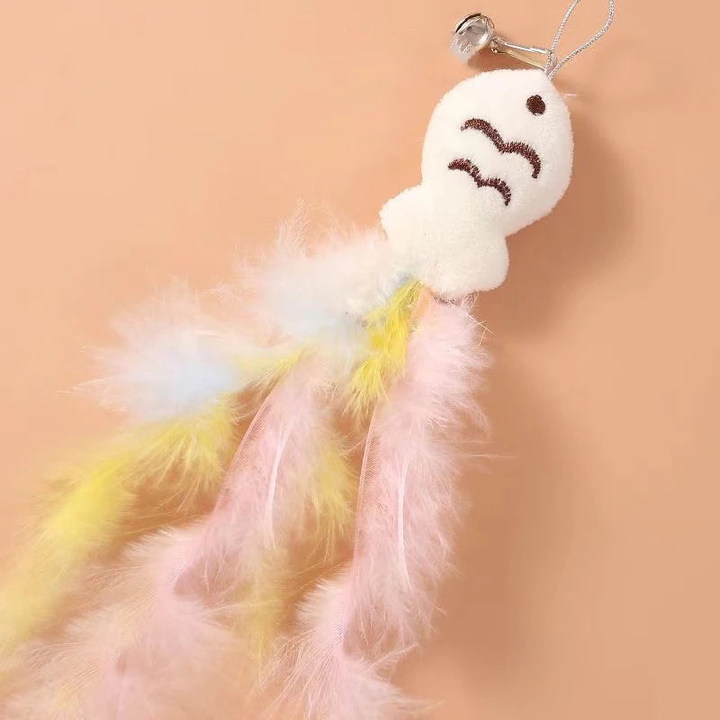 Interactive Feather Cat Wand Toy