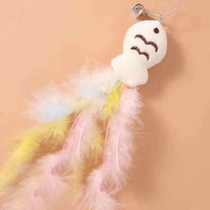 Interactive Feather Cat Wand Toy