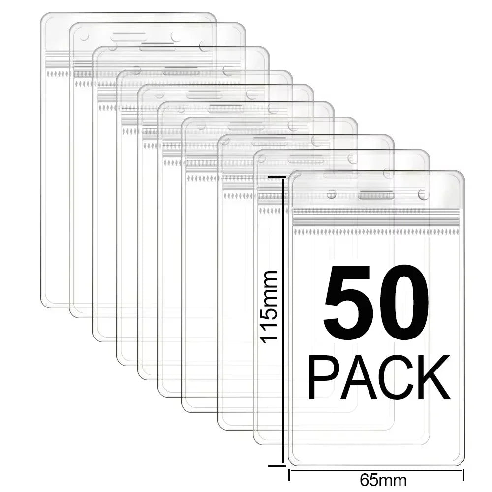 Waterproof Clear ID Badge Holder Sleeve