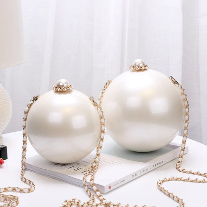 Pearl Sphere Evening Crossbody Bag