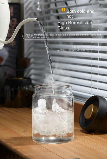 Vacuum Glass Coffee Bean Storage Jar