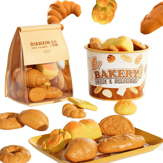 Kids Pretend Play Bakery & Bread Toy Set