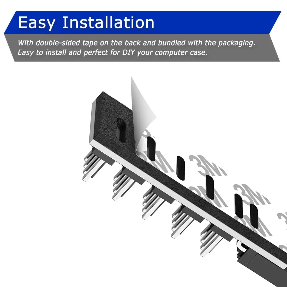 1-to-5 PWM Fan Hub Splitter Cable for PC Cooling